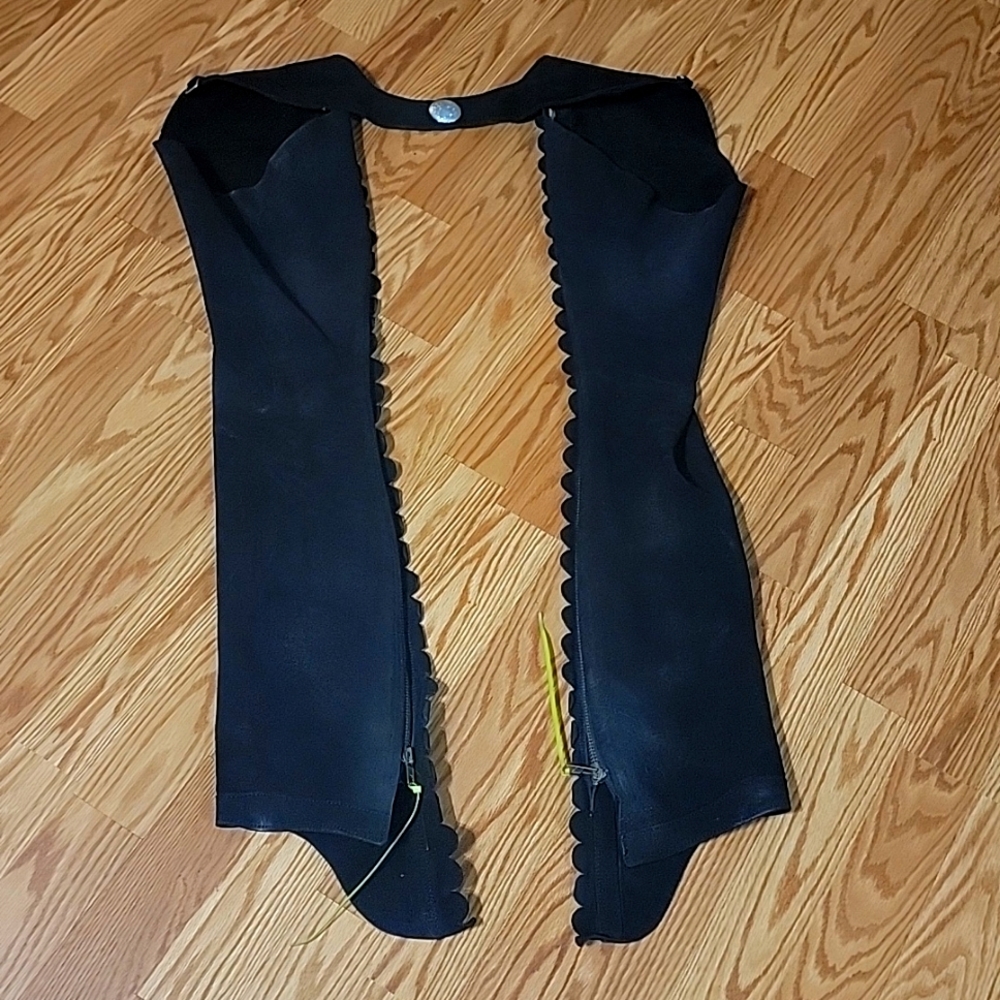 Black scalloped chaps
